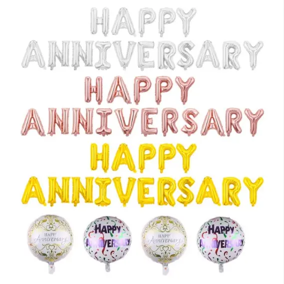 இனிய ஆண்டுவிழா படலம் பலூன் அலங்காரம்