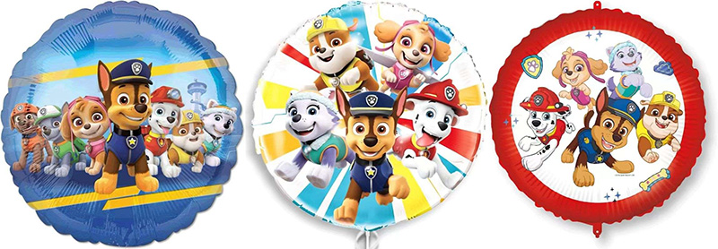 Round Paw Patrol Foil Balloons