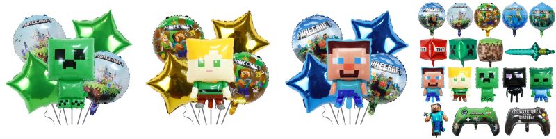 Minecraft foil balloon set