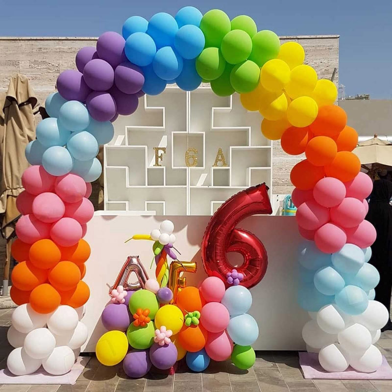 வானவில் பலூன் மாலை